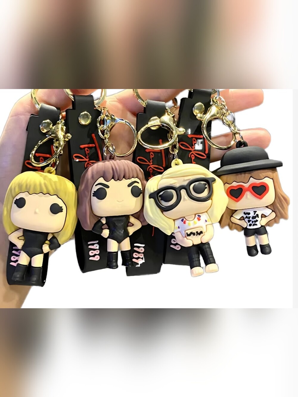 Taylor Swift 1989 Tour 3D Keychains Set of 4 – Funko Pop Style Swiftie Merch